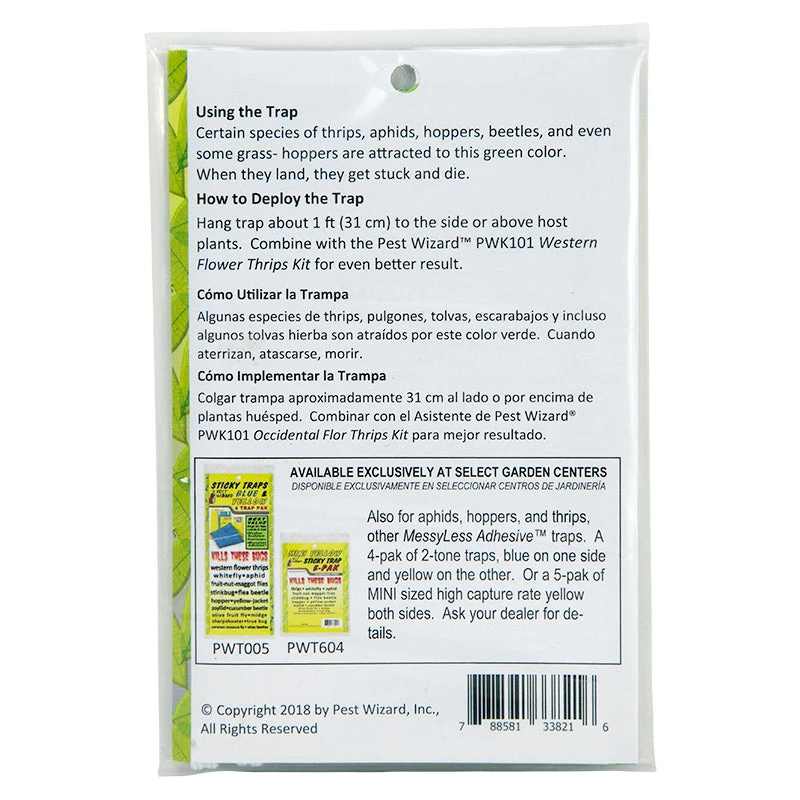 Pest Wizard Green Sticky Card Trap 4-Pack 4 Pest Wizard Green Sticky Card Trap 4-Pack - Image 2