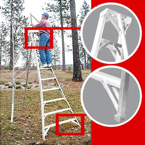 Aluminum Orchard Ladder (12') 4 Aluminum Orchard Ladder (12') - Image 2