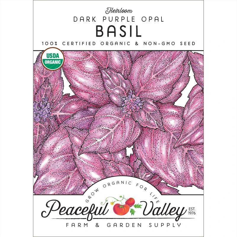 Organic Basil, Dark Purple Opal (pack) 3 Organic Basil, Dark Purple Opal (pack)