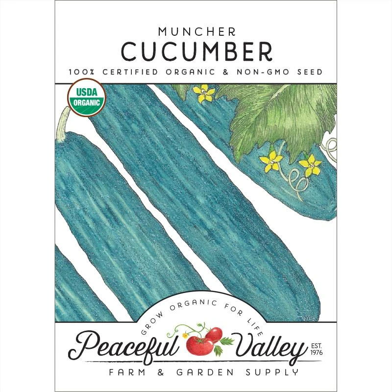 Muncher Cucumber Seeds (Organic) 3 Muncher Cucumber Seeds (Organic)
