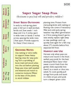 Renee's Garden Pea Snap Super Sugar -JulboCorona Trees Store snv4045 pb