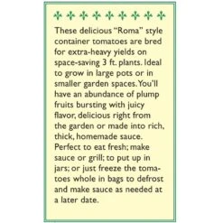 Renee's Garden Tomato Container Roma Inca Jewels -JulboCorona Trees Store snv4235 flap