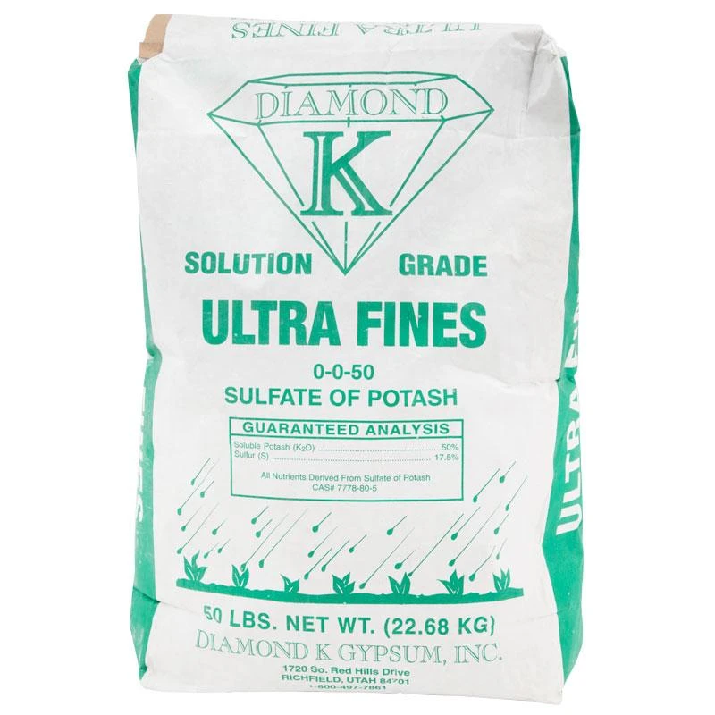 Sulfate Of Potash Ultrafines - Diamond K Soluble 0-0-50 (50 Lb) 3 Sulfate Of Potash Ultrafines - Diamond K Soluble 0-0-50 (50 Lb)